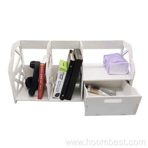 Desktop Bookshelf Storage Cabinet Narrow Desk